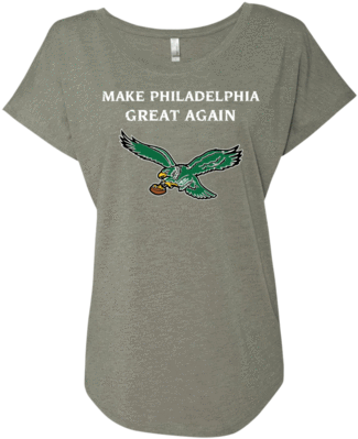 Make Philadelphia Great Again Ladies Triblend Dolman - Sleeve (400x400), Png Download