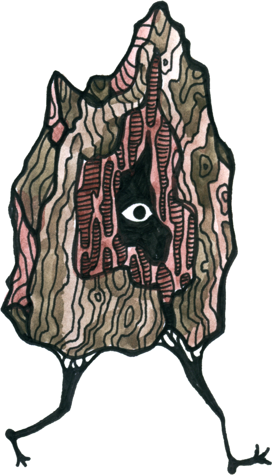 Ghosts Watercolor Creepy Supernatural Ink Slothhugo - Watercolor Painting (1280x1810), Png Download