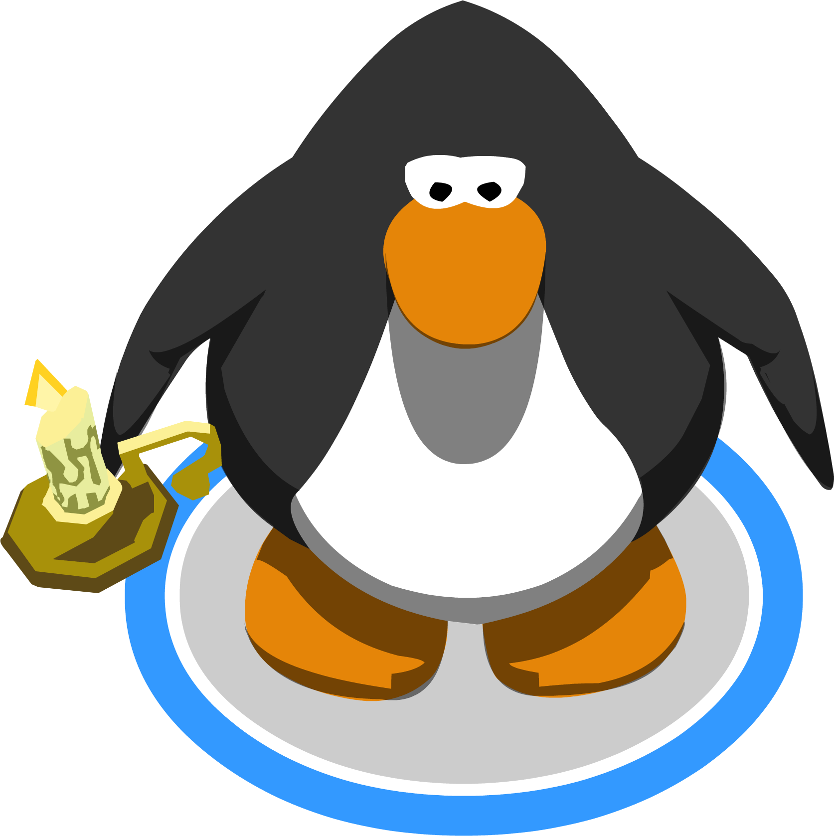 Creepy Candle In-game - Red Penguin Club Penguin (1673x1677), Png Download