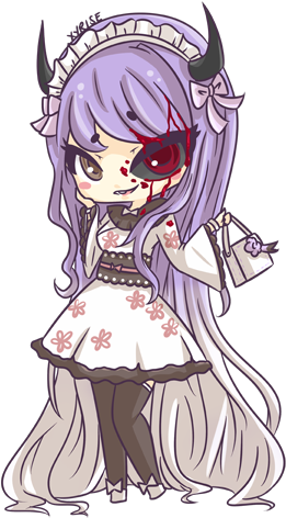 Jpg Royalty Free Library Rlc Girl By Xyrise On Deviantart - Creepy Chibi Anime Girl (323x500), Png Download