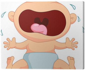 Funny Cartoon Crying Baby (400x400), Png Download