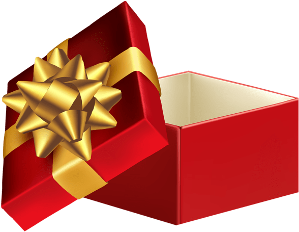 Red Open Gift Box Png Clip Art Image Gallery - Open Gift Box Png (600x460), Png Download