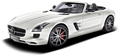 White Mercedes Amg - Mercedes Coupe Sls Amg (400x400), Png Download