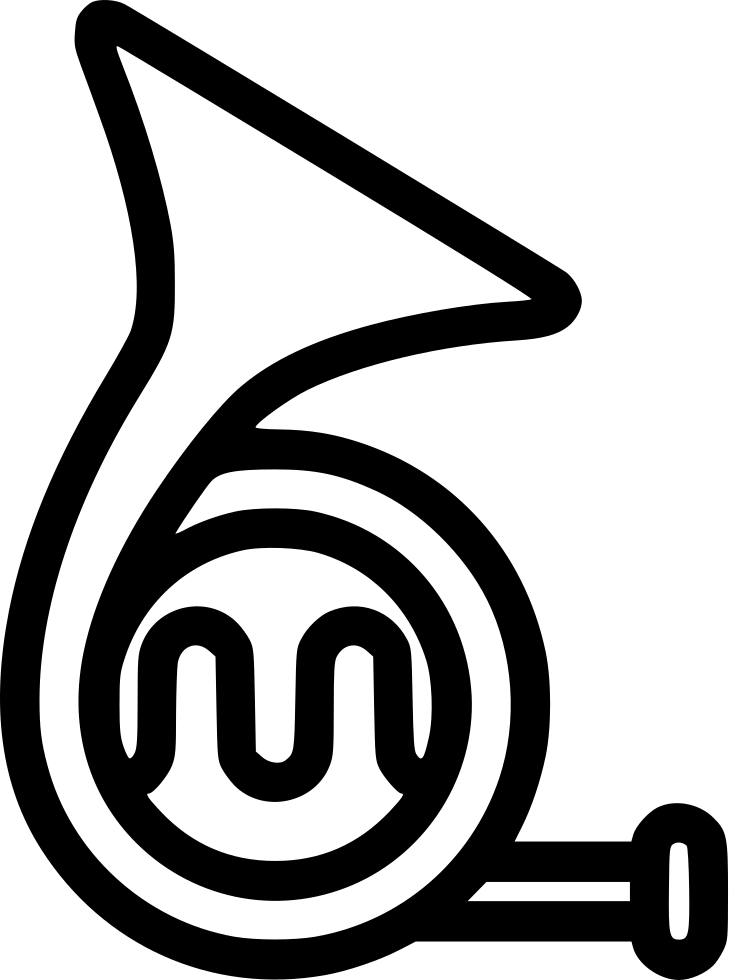 French Horn Comments - Easy French Horn Drawing (729x980), Png Download