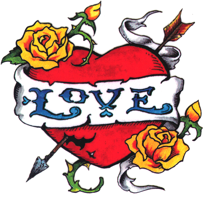 Love Tattoo Kitsch - Love Glitterfy (400x400), Png Download