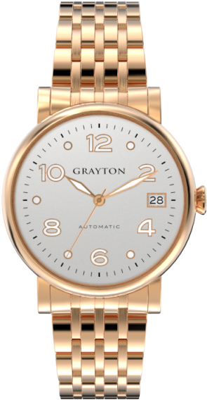 Previous - Grayton Women’s Rose Gold Automatic Watch With White (400x600), Png Download