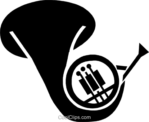 Download French Horn Royalty Free Vector Clip Art Illustration