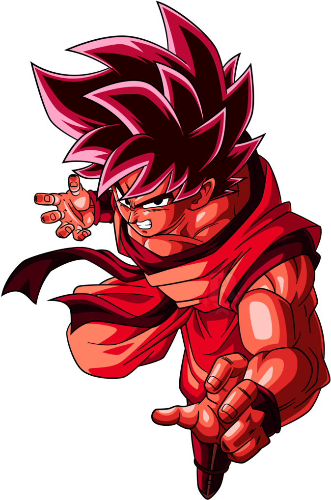 Kaioken=red Ultra Instinct=silverpic - Imagenes De Goku Kaioken (732x1091), Png Download