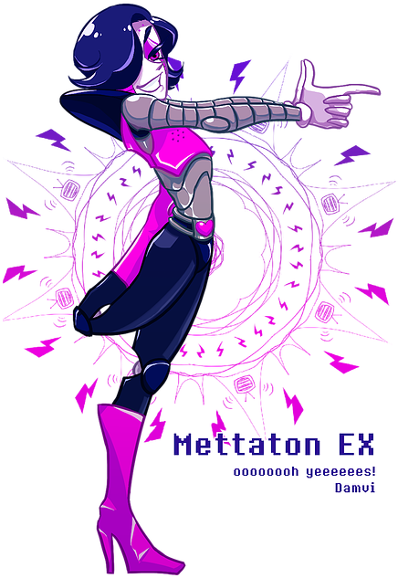 Dog, - Mettaton And Toriel (454x681), Png Download