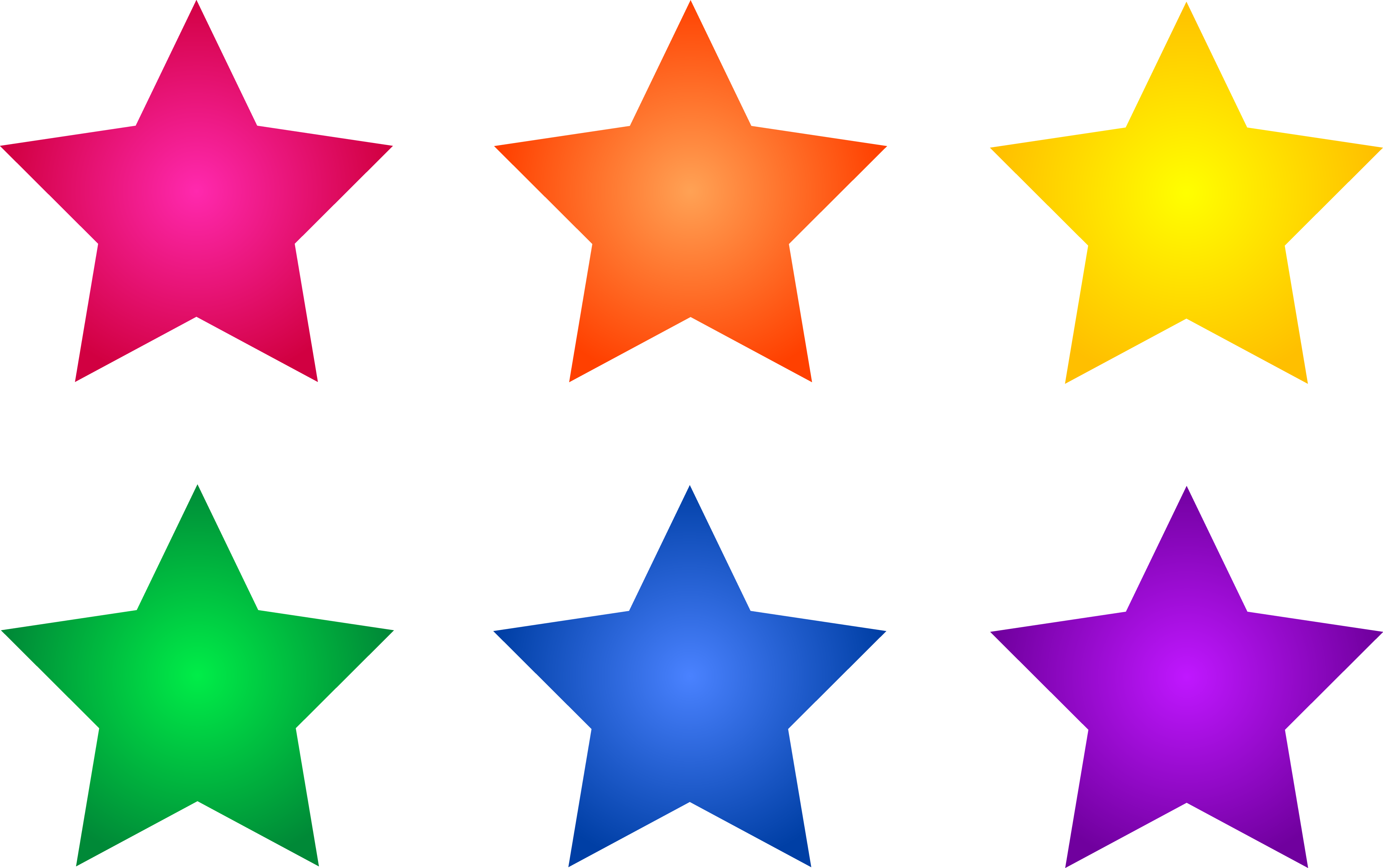 Shooting Star Border Clip Art Free - Colorful Stars Clipart (5000x3139), Png Download