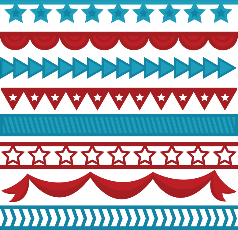 Independence Cut Files For Scrapbooking Th Of - 4th Of July Borders Transparent (800x774), Png Download