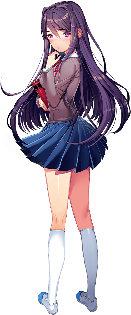 Riku114 Images Yuri - Doki Doki Literature Club Yuri (456x1060), Png Download