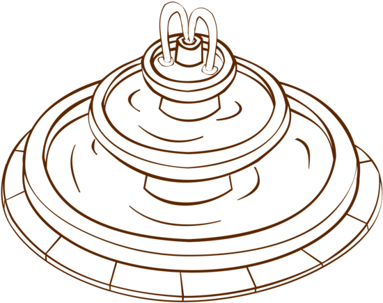 Drinking Fountains Drawing Computer Icons Coloring - Fountain Clip Art (750x750), Png Download