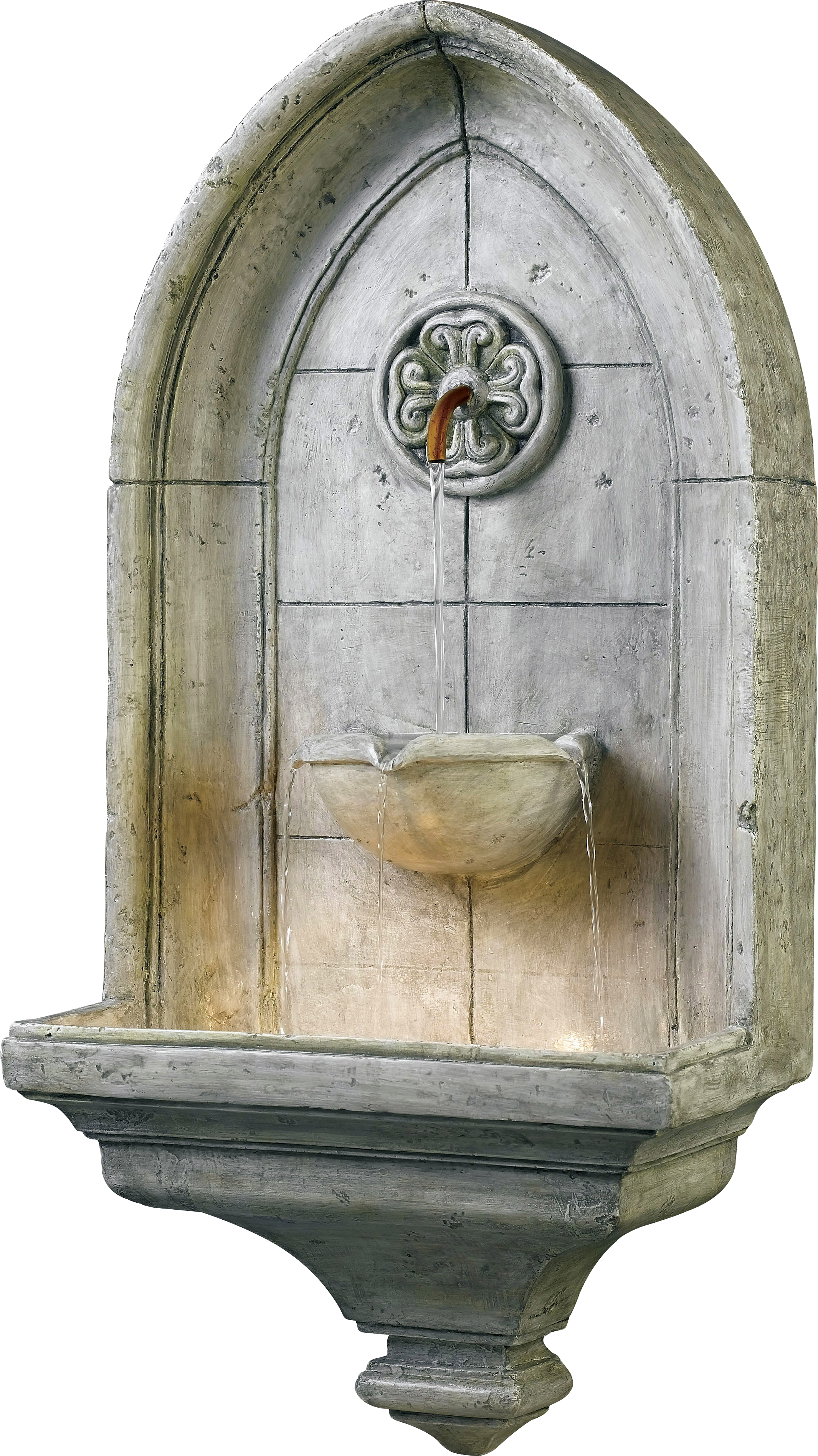 Wall Fountain Water Feature (1066x1898), Png Download