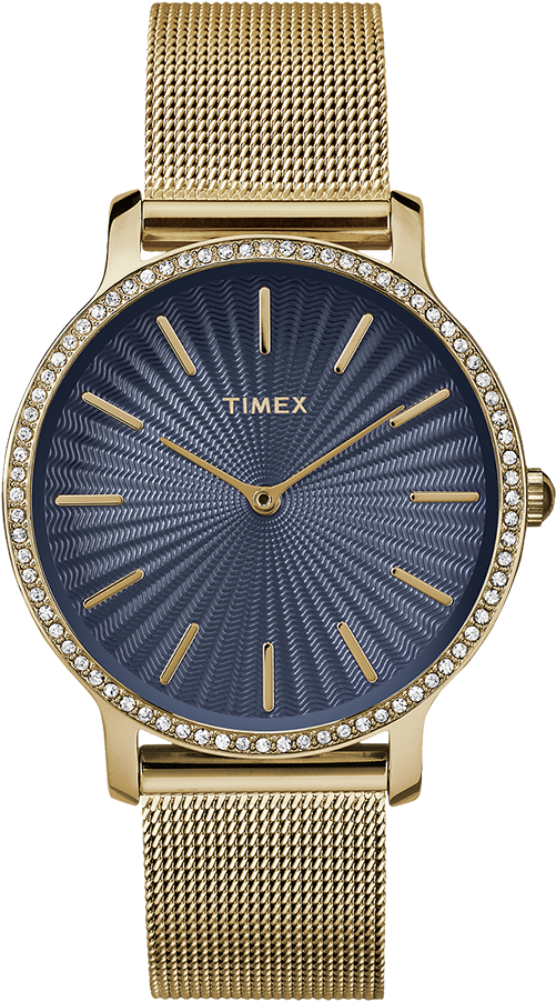 Metropolitan 34mm Mesh Band Watch With Swarovski - Timex Watches Tw2r50600 Ladies Starlight Watch (750x900), Png Download
