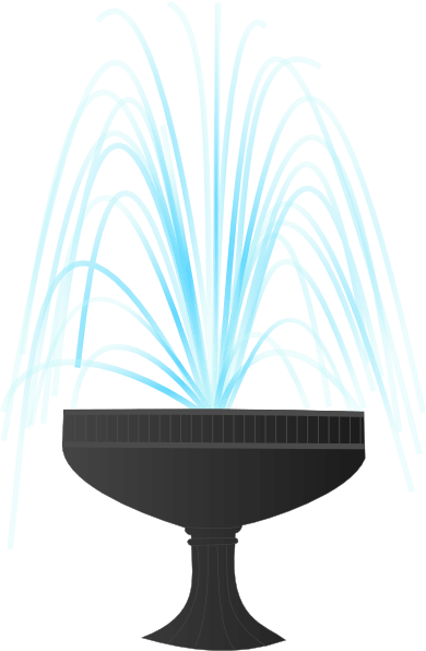 Water Fountain Clipart - Fountain Of Youth Clipart (390x596), Png Download