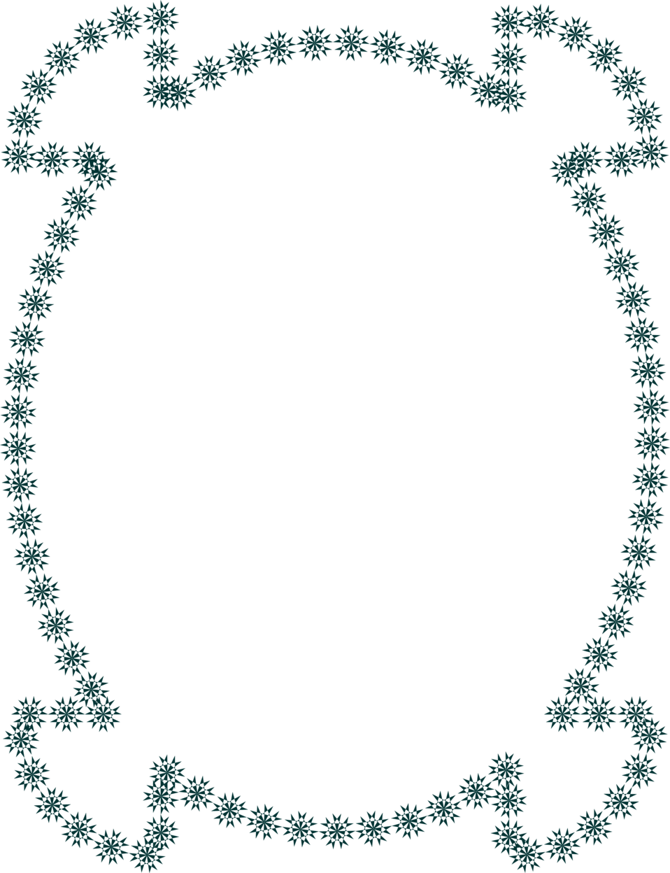 Stars Clip Art Borders Frames - Swarovski Angelic Green (958x1248), Png Download