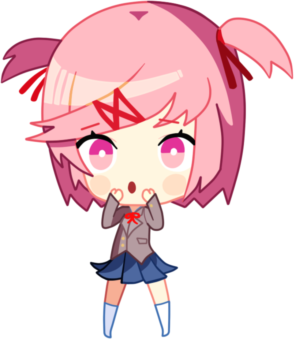 Doki Doki Literature Club Natsuki (830x963), Png Download