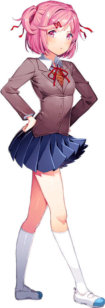 Resultado De Imagem Para Doki Doki Literature Club - Doki Doki Literature Club Natsuki (400x1080), Png Download