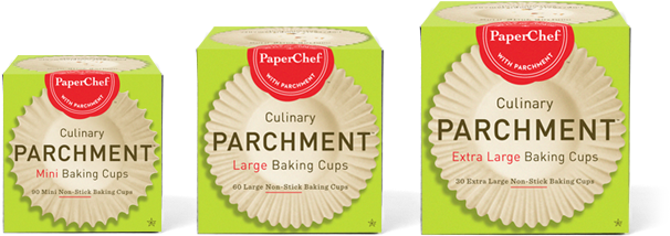 Parchment Paper Muffin Liners Brilliant These Work - Chef Masterpiece Paperchef Baking Cups - Non-stick (640x280), Png Download