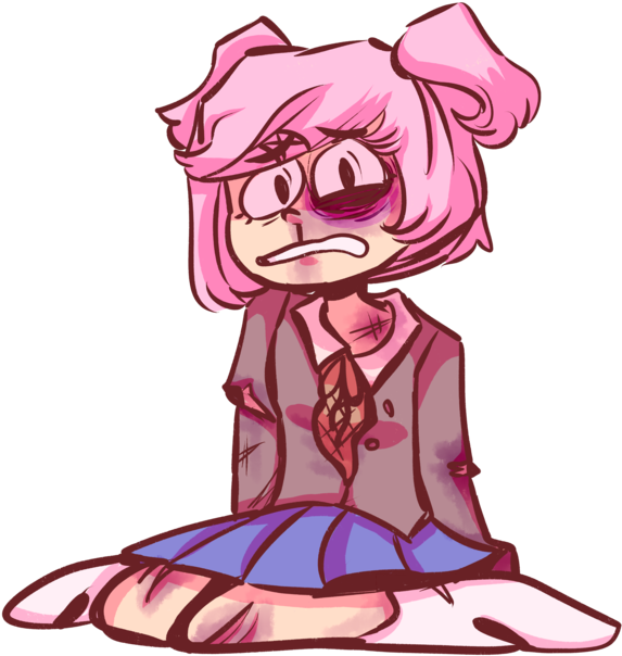 Drawn Club Transparent - Doki Doki Literature Club Natsuki Dad (640x638), Png Download