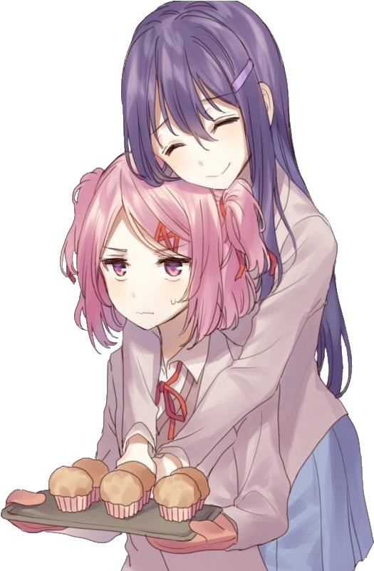 Red Tea - Natsuki X Yuri Fanart (648x800), Png Download