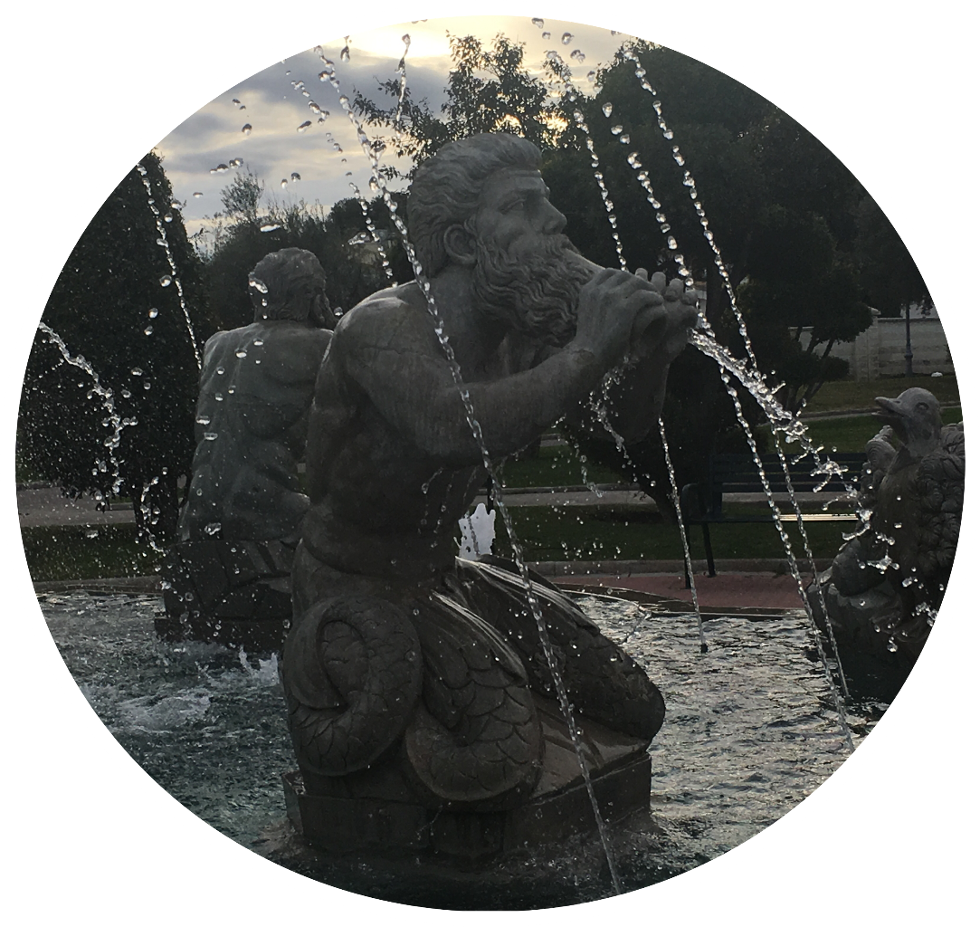 Fountain Sculpture Png Pngstickers Pngedit Old Fountai - Reflection (1083x1024), Png Download