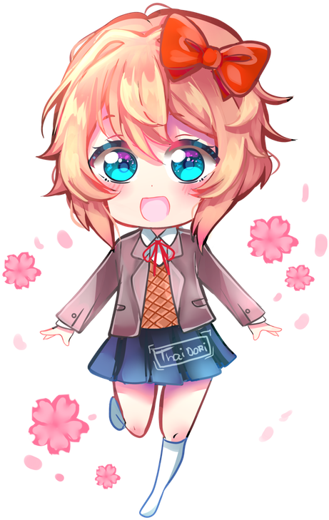 Doki Doki Literature Club - Sayori Doki Doki Literature Club (543x768), Png Download