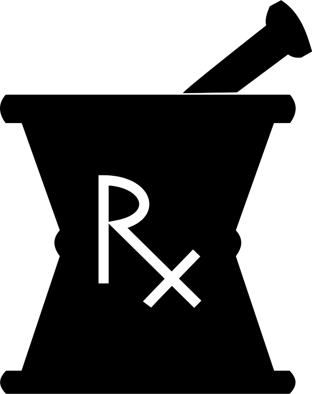 Pharmacy Mortar And Pestle - Pharmacy Symbol Clip Art (633x800), Png Download