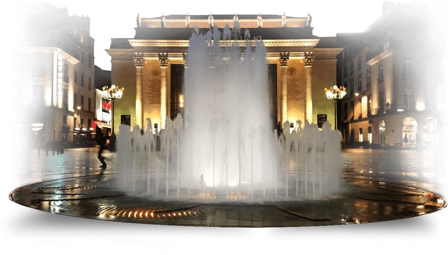 Nantes Place Graslin Fontaine Fountain Water Feature - Fountain (950x894), Png Download