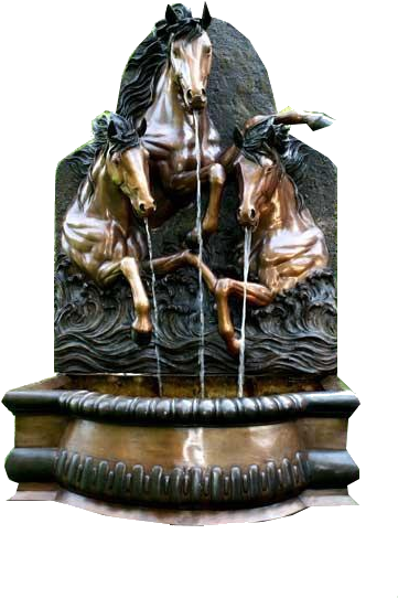 Photo Large Outdoor Fountains Zpsfcdbbd93 - Horse Head Fountain (380x569), Png Download