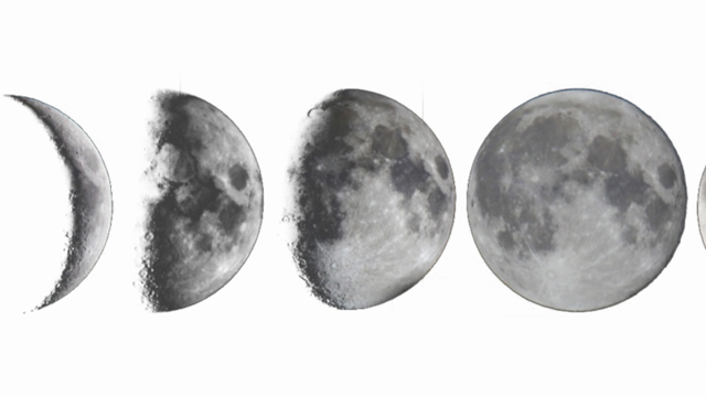El Lenguje De Los Corazones Rotos - Moon Phases Drawing (640x360), Png Download