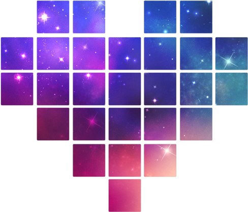 Corazones Png De Galazy ♥ - Corazon Con Fotos Collage (499x455), Png Download