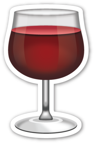 Wine Glass - Copa De Vino Emoji (314x480), Png Download