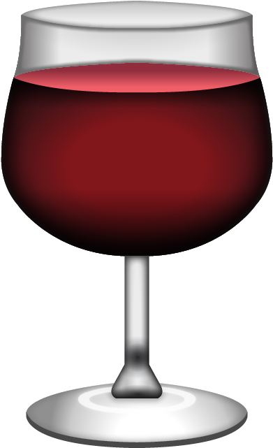 Graphic Black And White Download Red Emoji Island Ai - Wine Glass Emoji Png (640x640), Png Download