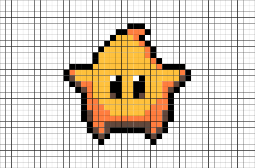 Pixel Art Mario Galaxy (880x581), Png Download
