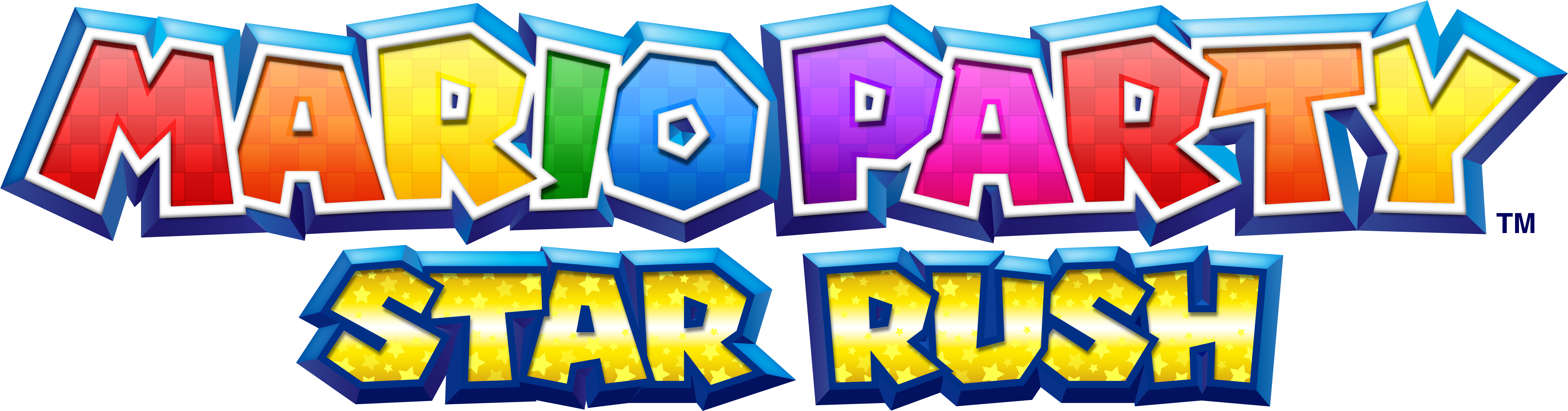 Mario Party - Mario Party Star Rush Logo (9247x2536), Png Download