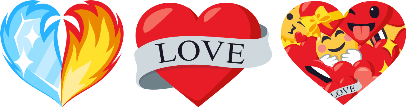 This Latest Emoji Expression Set Joins The Cat Pack - Emoji Love (1400x400), Png Download