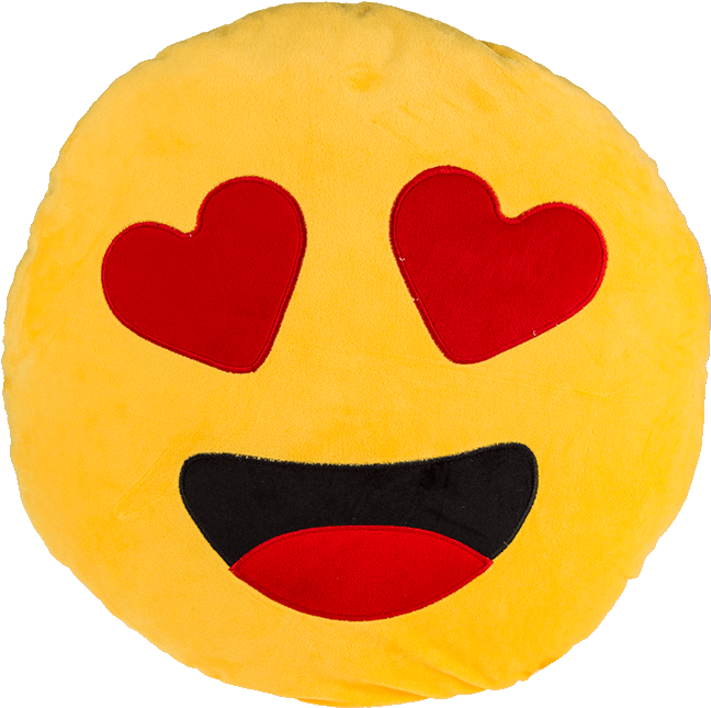 Plush Pillow Emoji Heart - Polštářek Emoji (750x800), Png Download