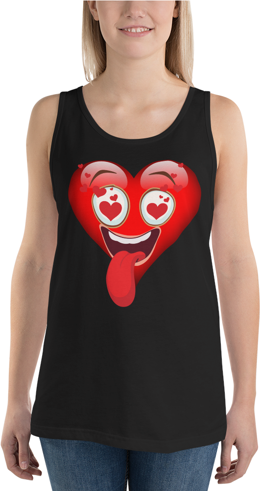 Karma Inc Apparel "heart In Love Emoji" Unisex Tank - Sleeveless Shirt (1000x1000), Png Download