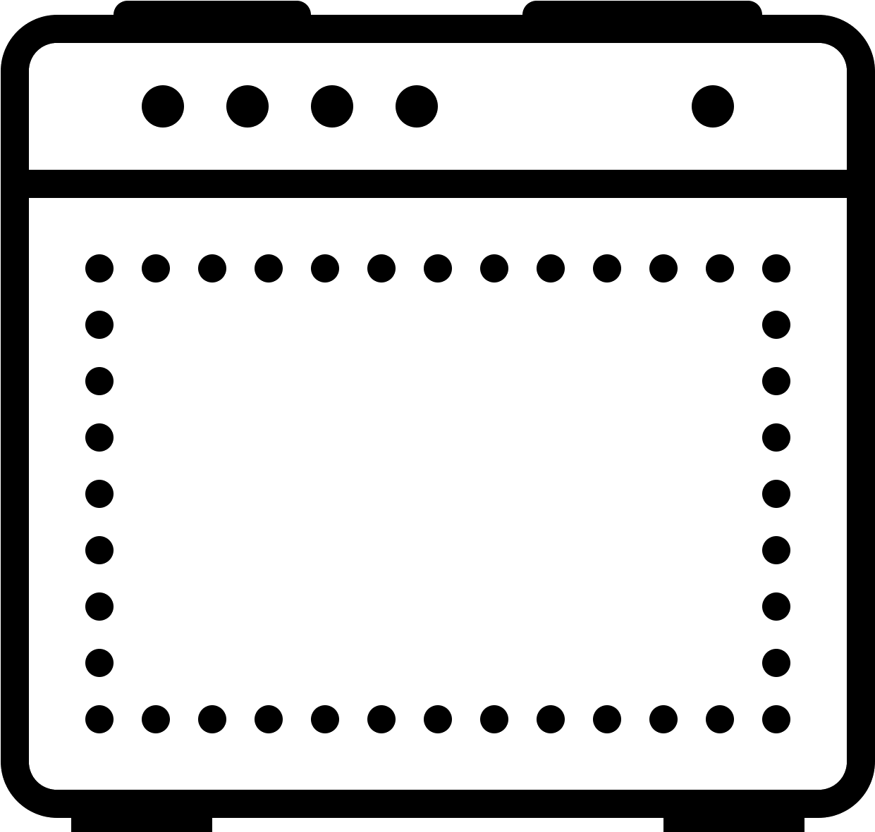This Is An Icon Of A Square Cooking Range With Five - Awakingdemi Motor Speed Controller,60a Dc9-50v 3600w (1600x1600), Png Download