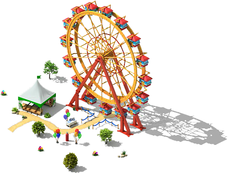 Ferris Wheel L1 - Real Ferris Wheel Png (469x356), Png Download