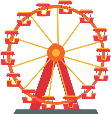 Parques De Diversiones Dibujos (550x550), Png Download