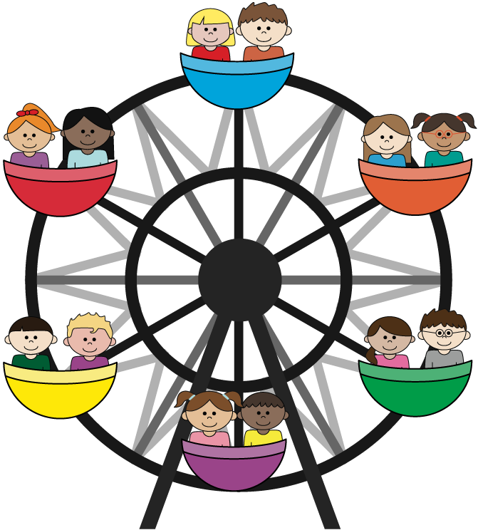 Ferris Wheel Clipart Feris - Clip Art Ferris Wheel (671x744), Png Download