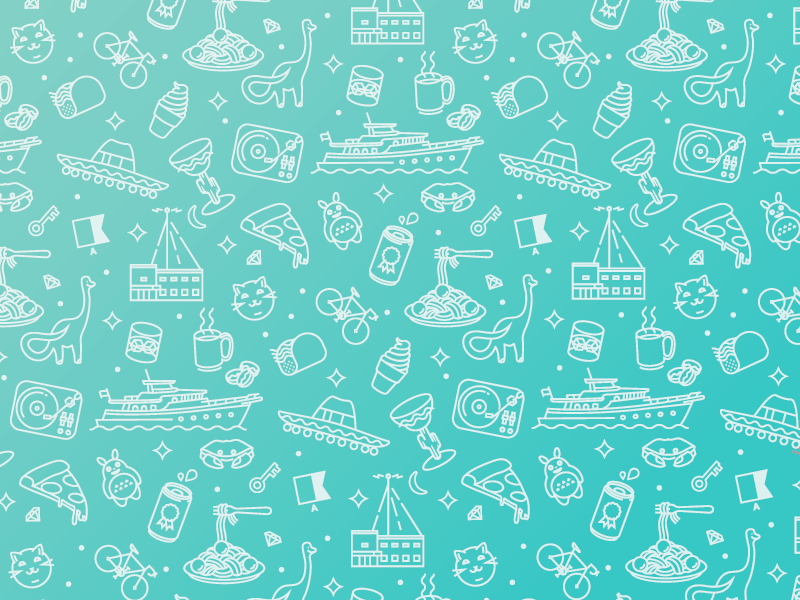 A Custom Icon Pattern I'm Working On Got A Fun Project - Dribbble (800x600), Png Download