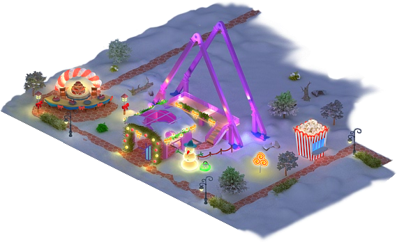 Christmas Ferris Wheel L2 - Christmas Day (569x348), Png Download