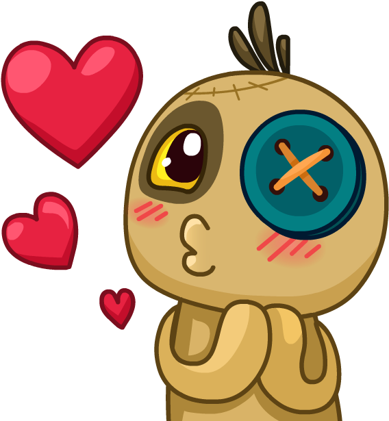 Voodoo Doll Chumbo Messages Sticker-1 - Tlgrm Ru Woodoo Doll (618x618), Png Download