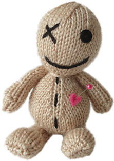 Voodoo Doll With Pink Heart - Voodoo Doll Transparent Background (400x400), Png Download