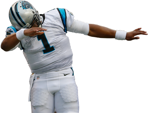 Cam Newton Dabbing - Cam Newton Cut Out (557x431), Png Download
