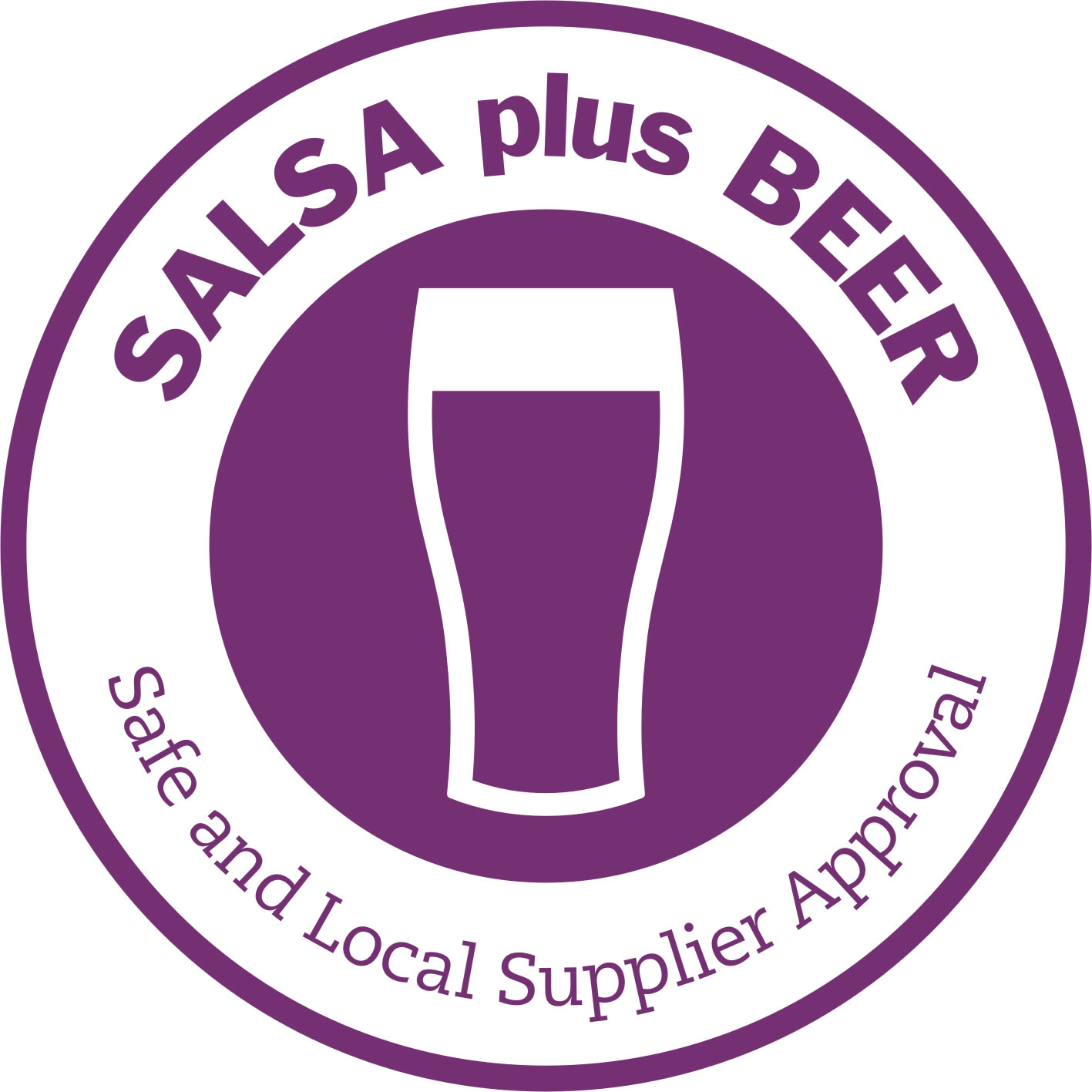 Salsa-plus Beer Icon - Safe And Local Supplier Approval (1417x1417), Png Download